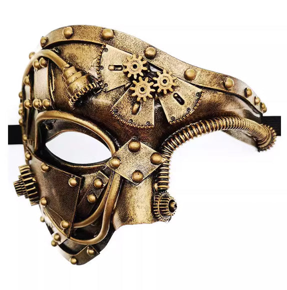 Halloween Steampunk Masquerade Party Half Face Mask