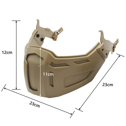 Tactical Helmet Half Face Mask Outdoor Tactics Folding