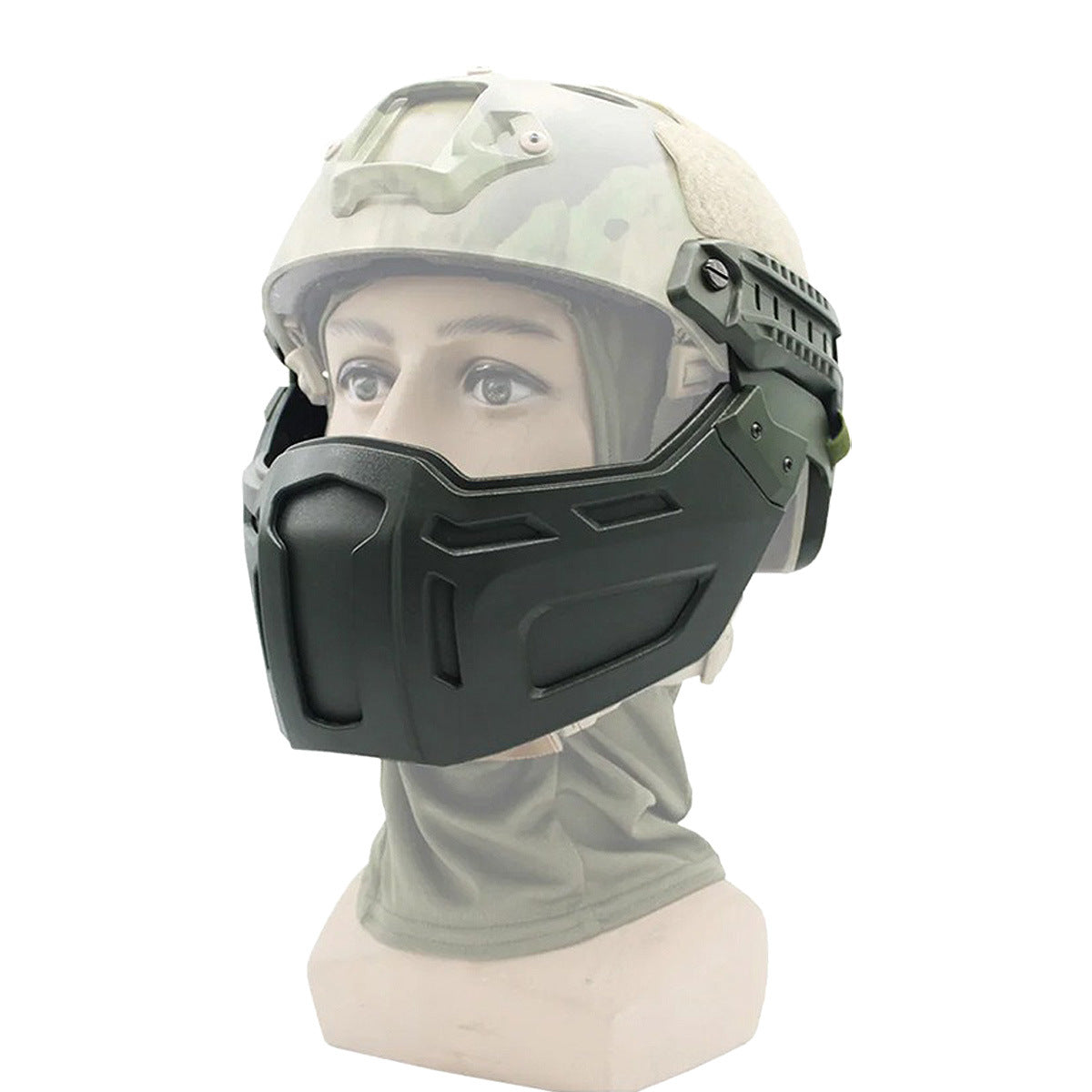Tactical Helmet Half Face Mask Outdoor Tactics Folding