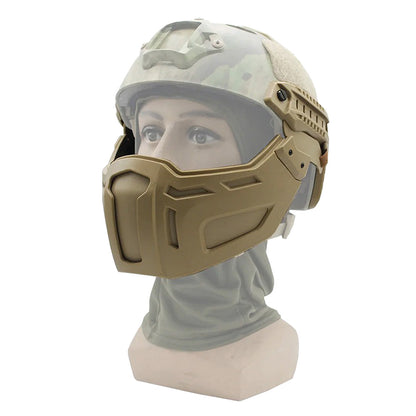 Tactical Helmet Half Face Mask Outdoor Tactics Folding
